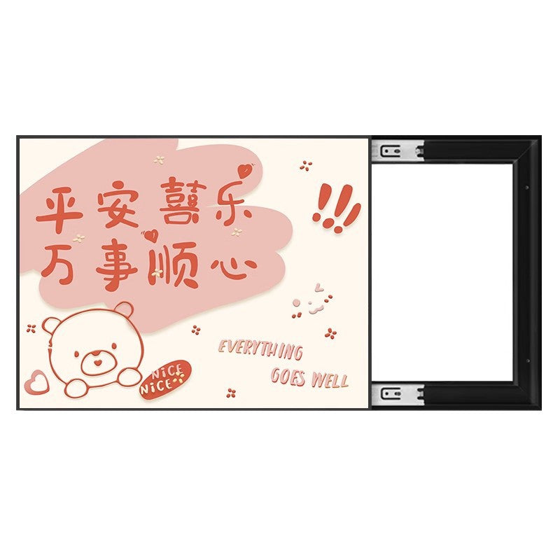 Meter box decorative painting modern simple cartoon electric switch distribution box hanging painting peace and joy meter box blocking mural