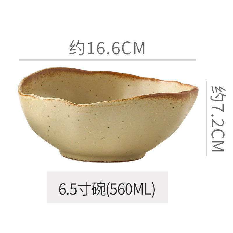 Vintage chic dinnerware set - restaurant, hotel, and home use - unique shaped dessert plates, pastry bowls, and rice bowls - wholesale