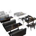 Coffee shop bar lounge table and chair set, pub, western restaurant, bbq, bubble tea shop sofa, retro casual dining booth