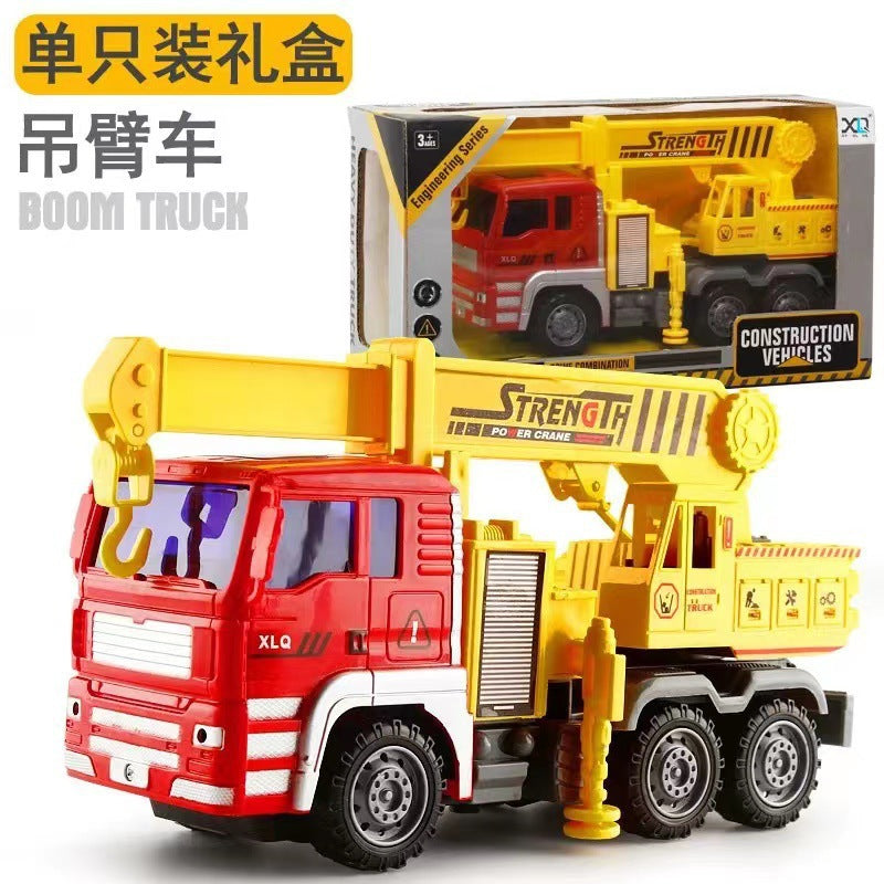 Large boy single gift box inertia engineering tipping bucket fire fighting various toy car stall wholesale