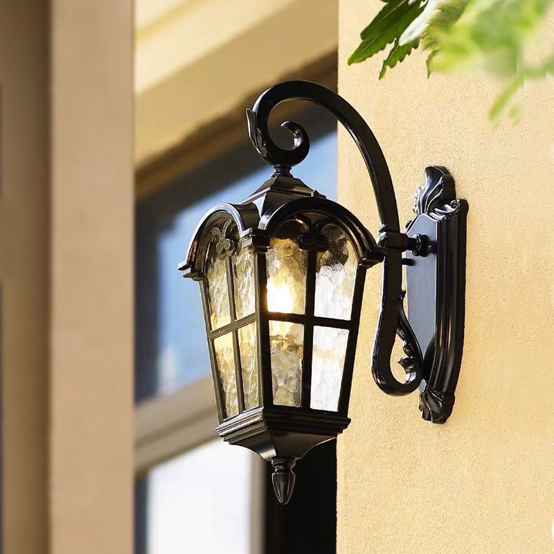 Outdoor wall lamp - waterproof courtyard, balcony, villa, european style exterior, antique-style gate, courtyard lamp post, wall light