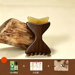 Claw bead small pusher meridian massage comb facial scraping board lifting beauty multifunctional neck massager