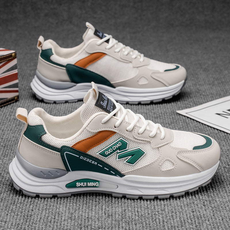 Springnew arrival single mesh cut out breathable dad shoes student easiest for match soft bottom shoes men's non-slipabrasion resistantcasual men's shoes