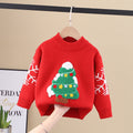 Christmas kids' sweater - fleece lined, extra thick, chinese new year style. versatile knitted base layer for boys and girls