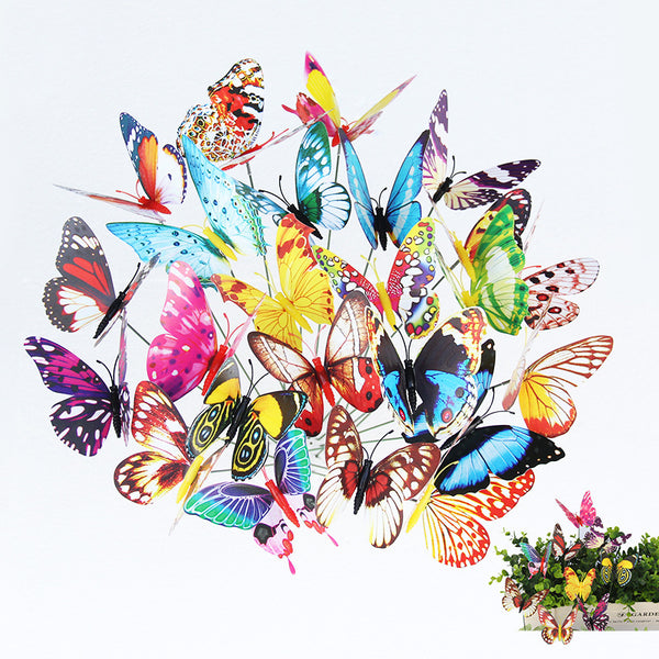 Luminous butterfly 10CM simulation gardening plug rod butterfly decoration  hot-selling garden decoration luminous simulation butterfly
