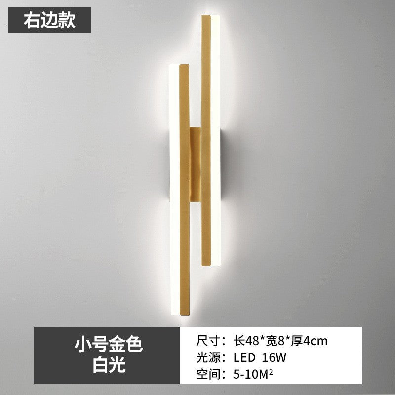 Modern minimalist linear wall sconce - bedroom bedside, living room background, wall lamp - minimalist light luxury aisle corridor led light