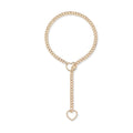 Amazon wide light luxury style y-ring slider chain stainless steel necklace handmade punk cuban chain necklace