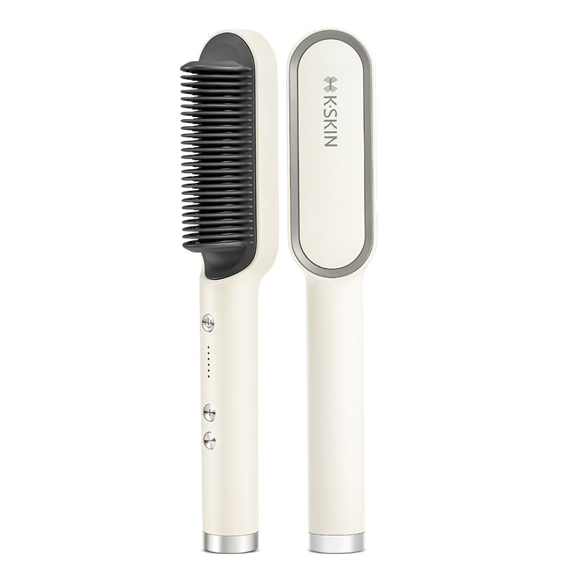 Cross-border popular hair straightener curling iron does not hurt hair splint mini electric comb curling iron straight plate clip golden rice manufacturer