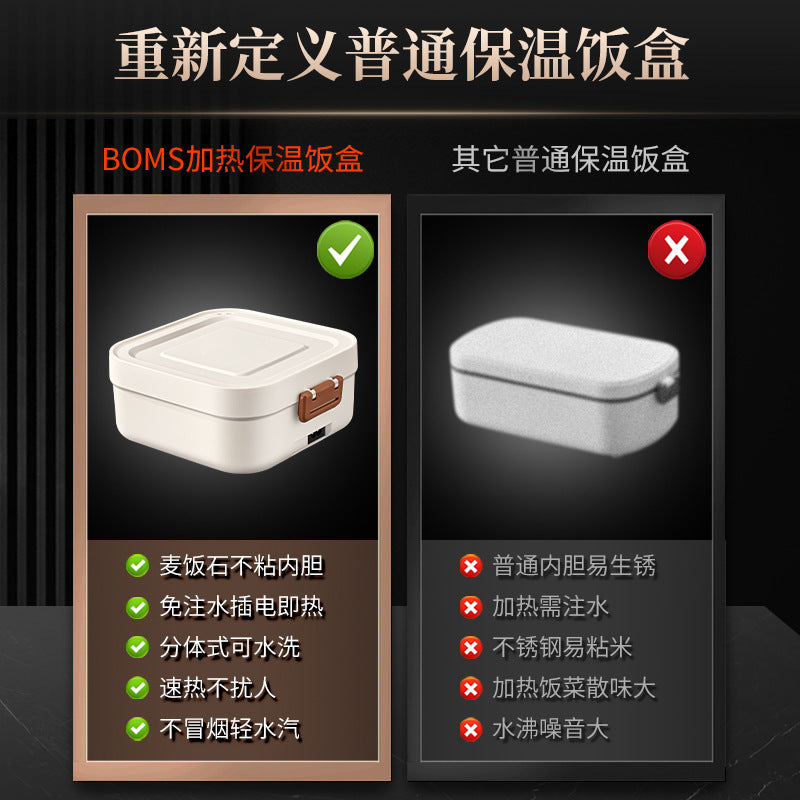 Hot rice artifact water-free plug-in self-heating lunch box thermal insulation constant temperature electric lunch box office bento box