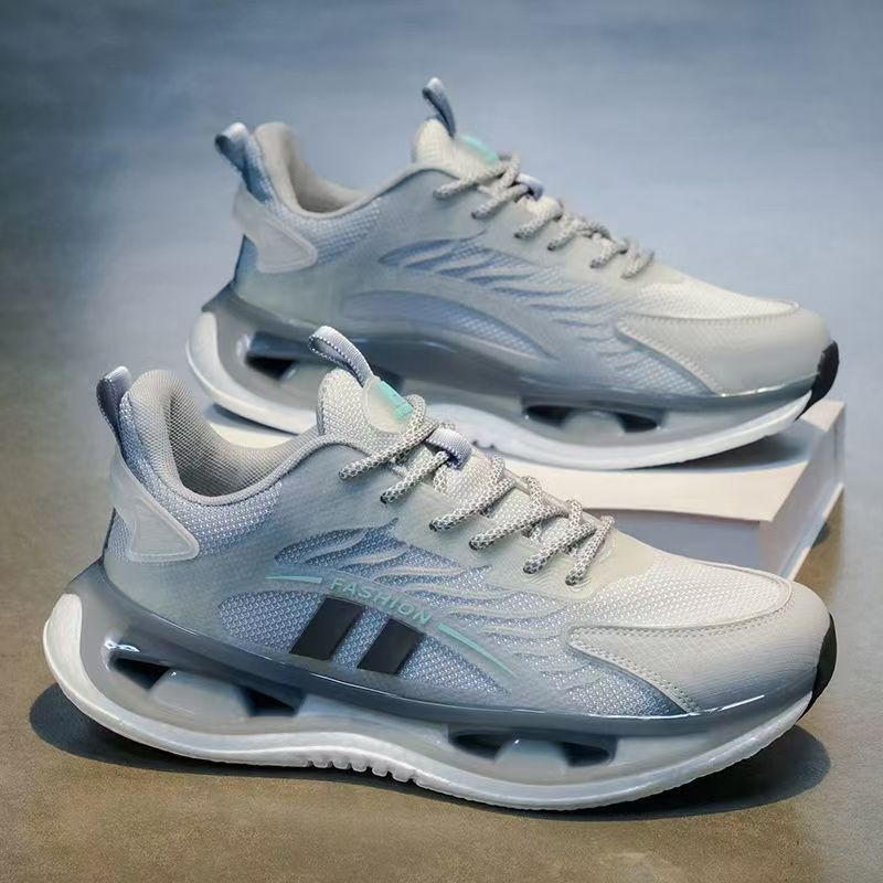 2026 men's spring breathable mesh shoes versatile mesh casual popcorn sneakers running height increasing dad shoes trendy sneakers