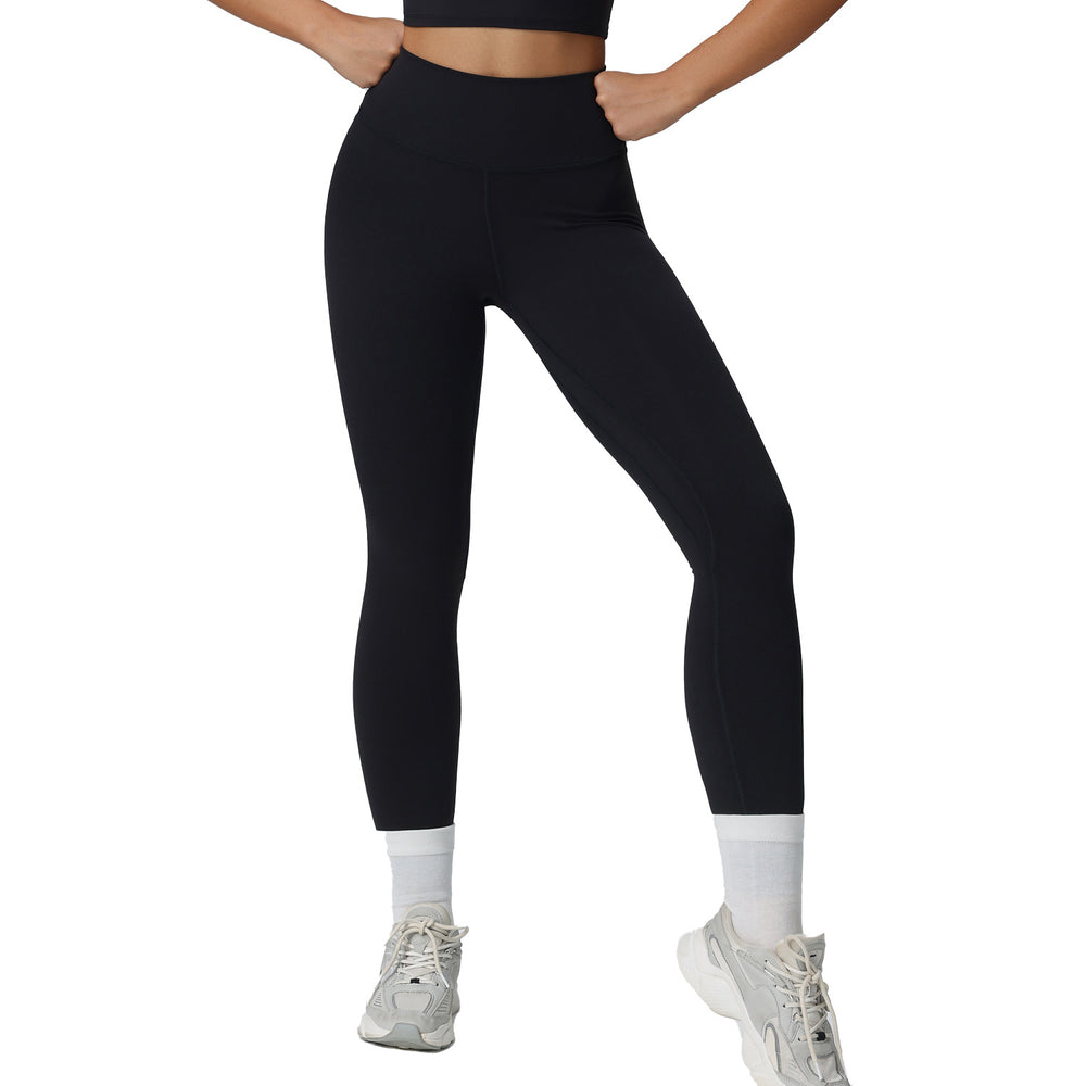 Lulu-inspired lycra yoga pants for women - high-waisted, barely-there feel, tight-fit workout leggings for autumn/winter - peach lift, nude feel fitness pants