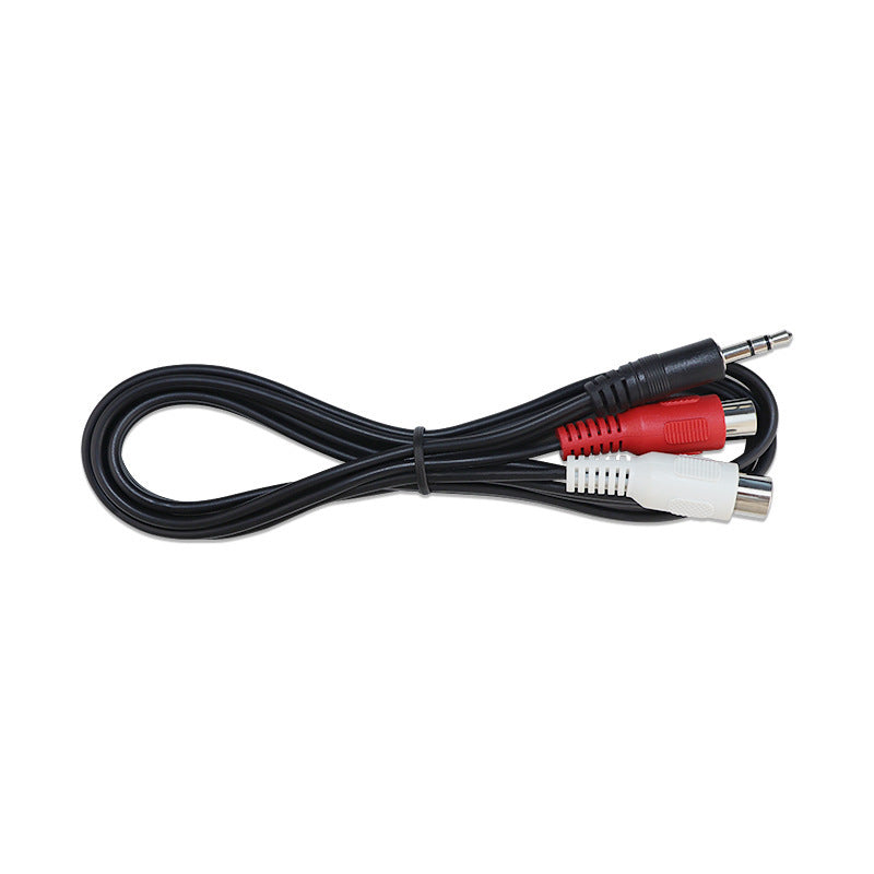 3.5Mm stereo public to 2RCA female double lotus head red and white one point two audio cable audio box adapter cable