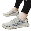 Men's winter mesh sneakers: new breathable, odor-resistant, flyknit mesh, slip-on casual athletic shoes with soft soles