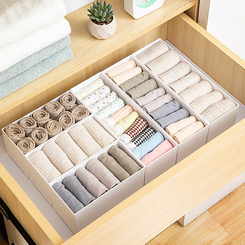 Household multi-functional drawer wardrobe storage box transparent rectangular wall hanging toy socks underwear storage box