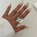 Wholesale metal ring sets - european & american style, irregular jewelry, women's niche fashion, high-end floral knuckle rings