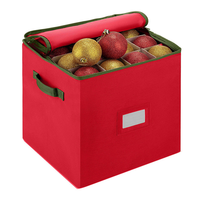 Holiday Decorations Storage Box Holds 64 Decorations Decorative Balls 600D Oxford Cloth Finishing Box Green