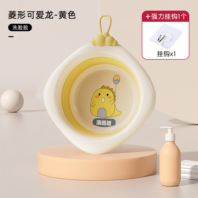 Baby foldable wash basin - kids' bath tub for washing face, bottom, and feet - newborn and infant-sized
