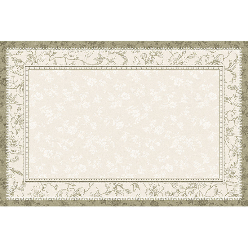 Removable and washable carpet, living room green small fresh double layer detachable living room carpet, stain-resistant and easy to care for bedroom bedside