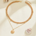 Long necklace wholesale fashion cross-border devil's eye round pendant for women fall and winter chain stacked diamond clavicle chain