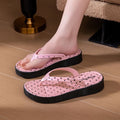 Cute bowknot platform flip-flops - new 2026 summer collection - fairy style, non-slip beach sandals for women