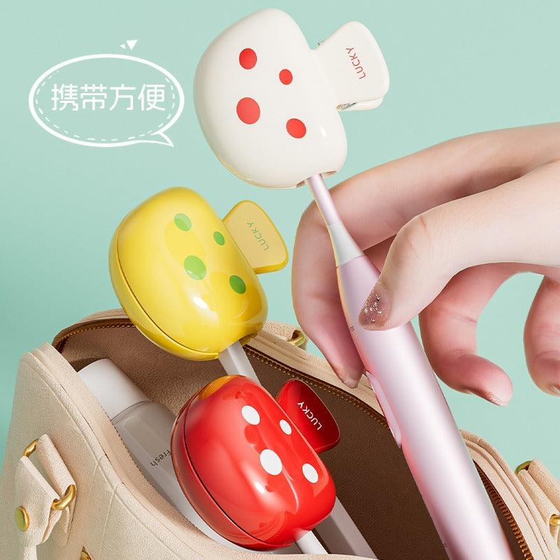 Mushroom toothbrush storage clip portable travel toothbrush dust protective cap storage box portable toothbrush head protective jacket