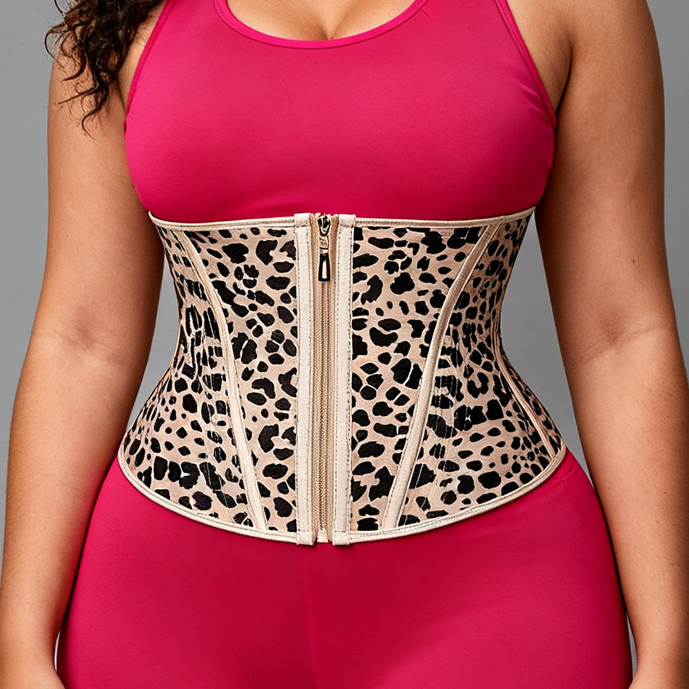 13-bone cross-border fashion tight sports shaping sweat rubber fitness waistband for women 2-layer latex waistband and abdominal belt