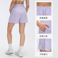 High-waisted, slimming, casual athletic capri pants for women. quick-drying, breathable running, yoga, and fitness shorts for summer. d26047