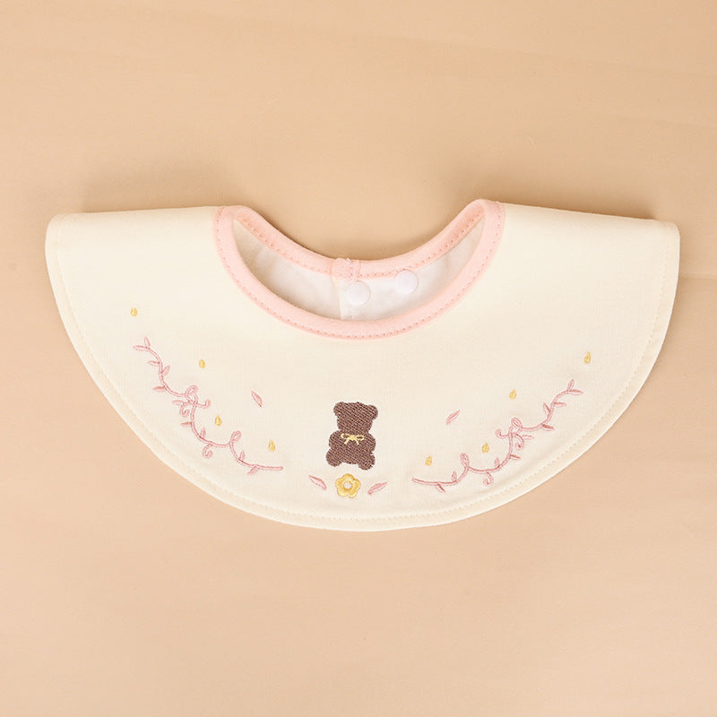 Single pack baby bib waterproof bib newborn combed cotton drool bib kids bib feeding bib cotton