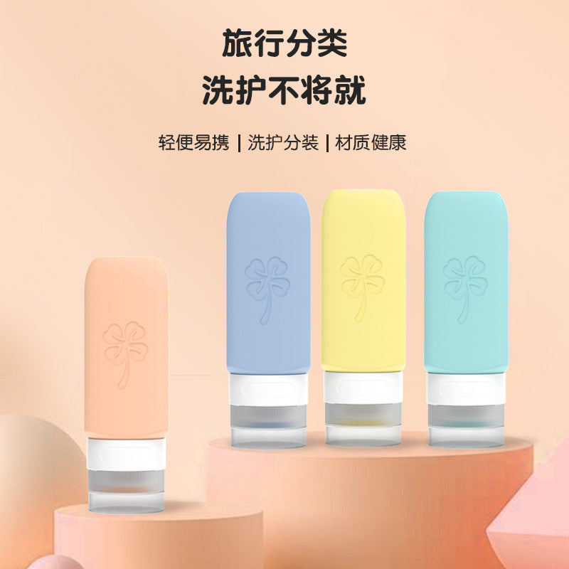 Self-designed new silicone sub-bottling 3floz travel outdoor cosmetics 90ML food-grade silicone storage bottle