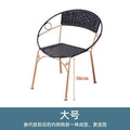 Backrest chair tea armchair rattan circle chair single balcony combination rattan chair table chair stool for homecasual iron art