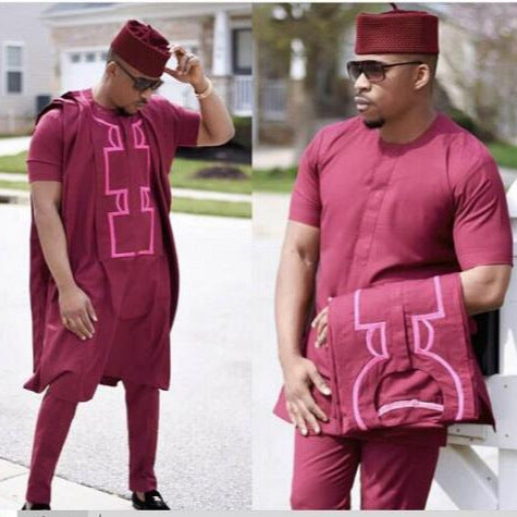 new cross-border e-commerce  summer crew neck youth african ethnic style short sleeve shirt three-piece set