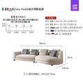 Designer arc-shaped fabric sofa - italian minimalist corner sofa set for small to large living rooms
