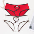 exclusive pure desire breathable plaid butt lifting cotton underwear women's low-waist ribbed cut out color matching women's underwear