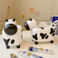 Cute cow tissue box multifunctional for home tissue storage living room dining room tissue toothpick one thing two uses bedroom