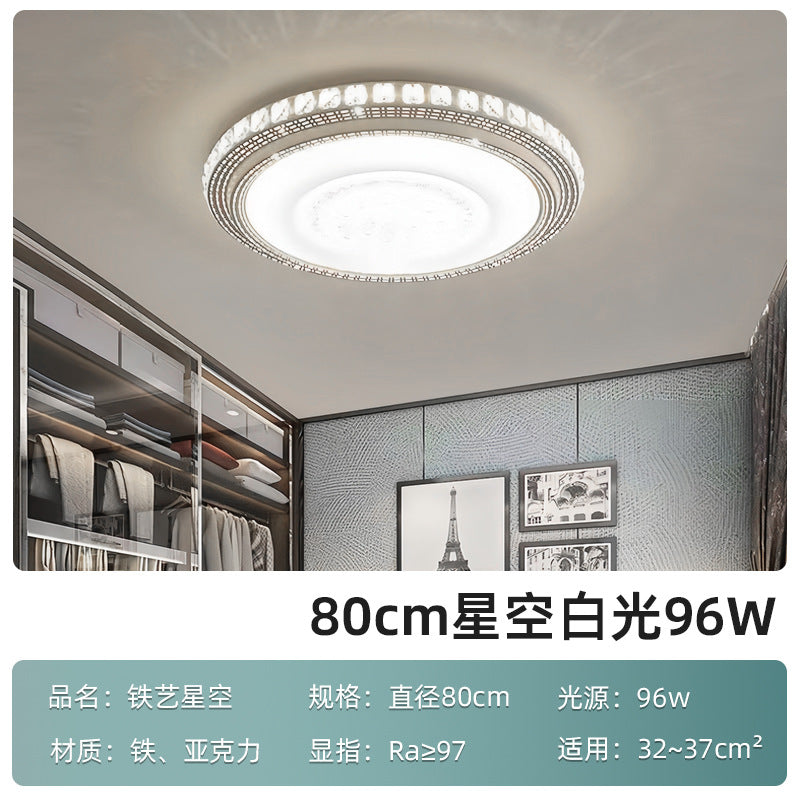 Living room light simple modern round atmosphere led ceiling light crystal bedroom light dining room lighting household lighting