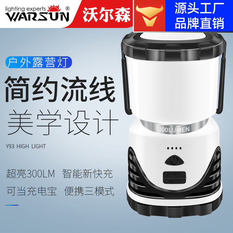 Walson Y93 camping emergency light power outage household rechargeable lighting tent light night market camping light