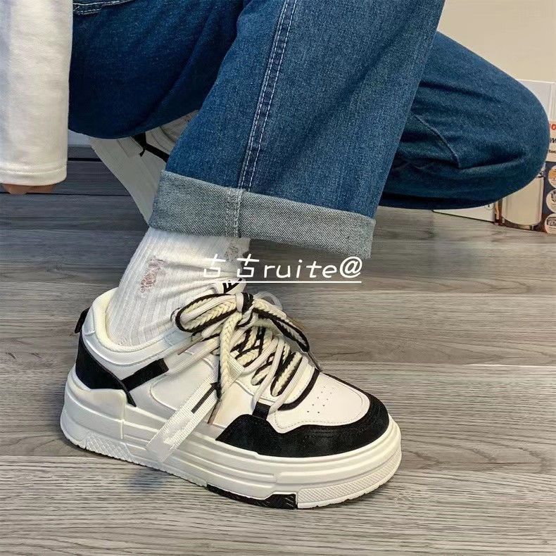 Spring and autumn board shoes female students summer platform niche versatile casual little white shoes 2024 new original chic shoes