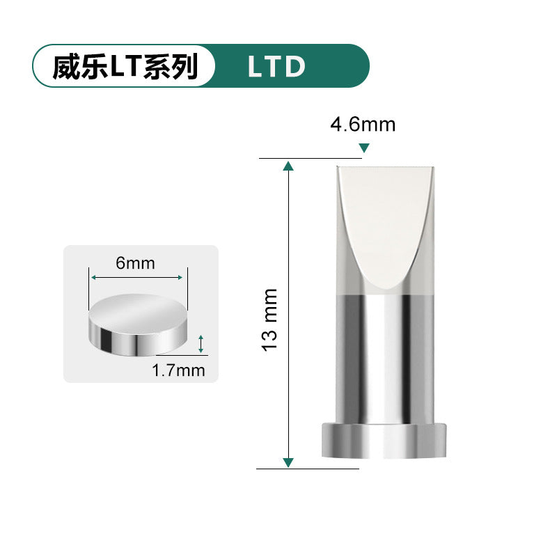 Applicable to Weller small Wilo soldering iron head LTKN tool head welding nozzle WSD81 welding table horseshoe bend fine tip maintenance