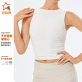 Jinke tight double-layer yoga vest sleeveless outweareasiest for matchcasual fitness wear running beautiful back sports tops