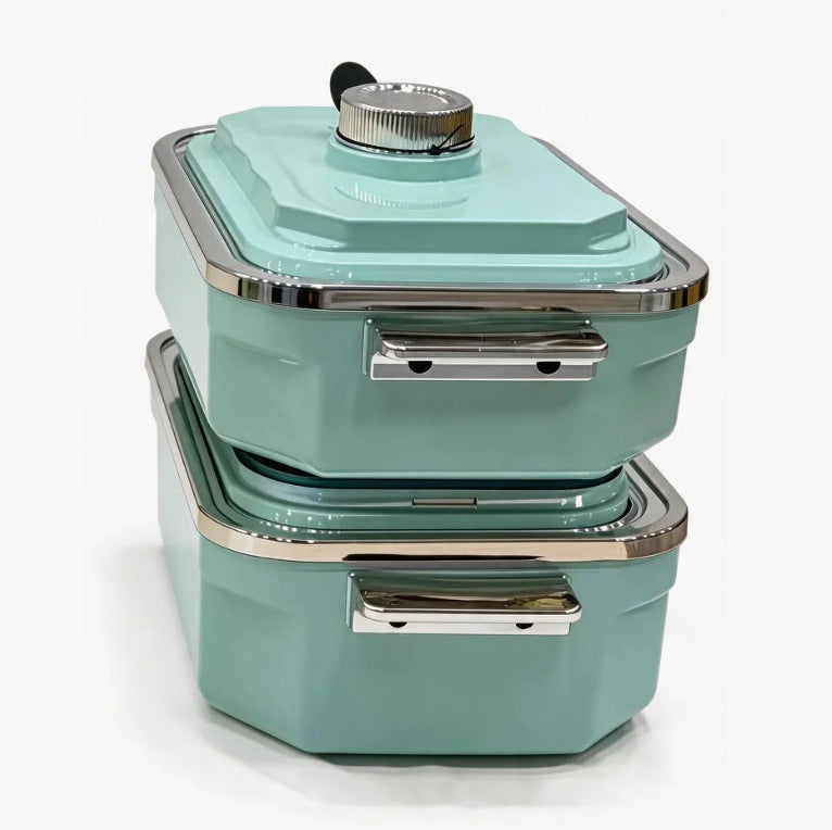 New food warmer new arrivalexport large capacity knob type insulated lunch box 5l-6l insulated tableware 2pcs