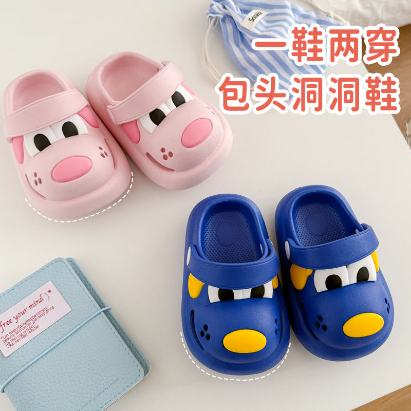 Baby clogs indoor waterproof anti-collision closed-toe kids slippers summer boys girls toddlers infant sandals
