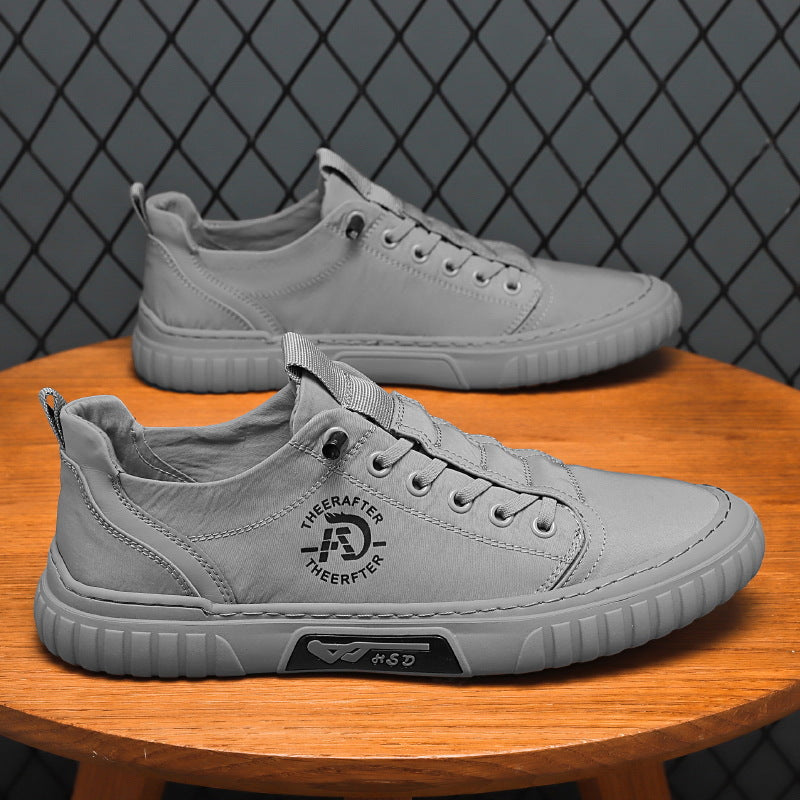 Men's spring breathable lightweight anti-odor old beijing cloth shoes slip-on casual sneakers ice silk canvas driving trendy shoes