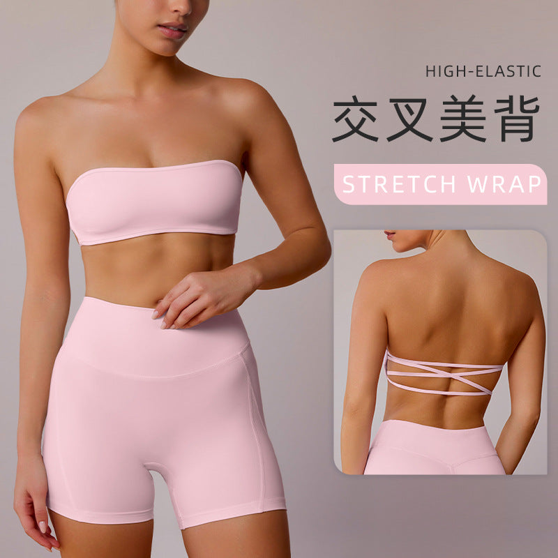 【clearance - no returns or exchanges】strapless sports bra - anti-exposure, inner layer, base layer, tight-fitting bandeau top