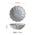 Clay salad bowl dessert soup bowl restaurant hotel high-value retro style tableware for home fruit plate noodle bowl cold bowl