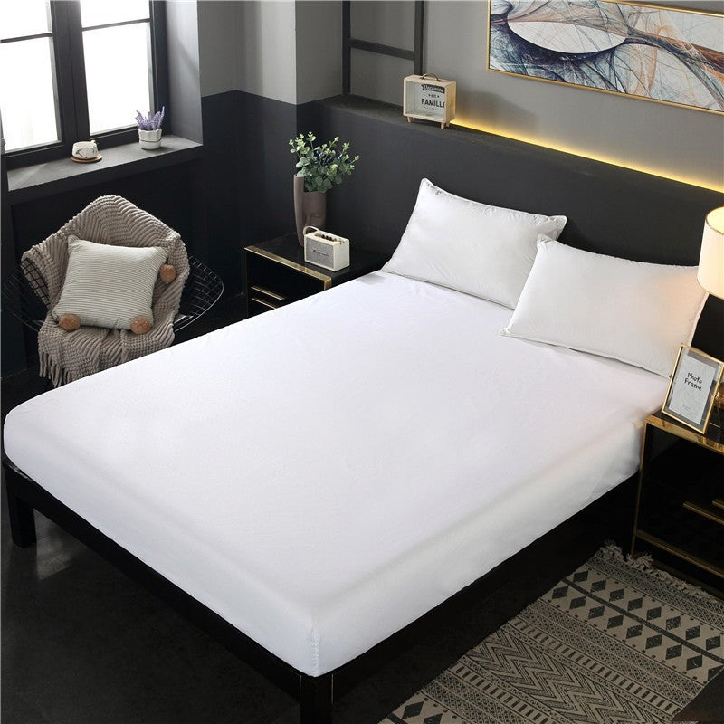 2025 new solid color full coverage fitted sheet with pillowcase wholesale for cross-border e-commerce