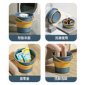 Collapsible water bucket - outdoor fishing bucket, available in small and large sizes, car travel, car wash bucket, portable thickened handheld plastic bucket for home use