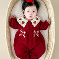 Hundred days full moon first birthday dress monthly age outing romper khaki baby autum clothes infant one-piece baby