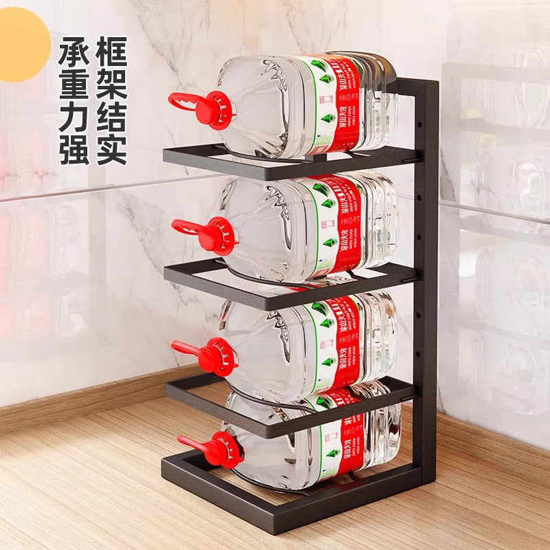 Countertop pot and miscellaneous storage rack kitchen floor-standing multi-layer storage rack with adjustable height storage pot rack