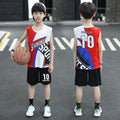 Boys' basketball jersey set - summer  new collection - big & tall kids' summer outfit - children's basketball uniform - short sleeve, quick-dry activewear