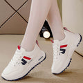 plus size women's shoes new arrival breathable leather sneakers women's korean version thick solecasual soft bottom running dad shoes